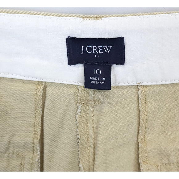 J. Crew Chino Causal Shorts Cotton Pockets Women 10 Beige Classic Preppy - Picture 7 of 11